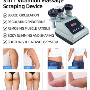 3-in-1 Home Use Digital Display Handheld Vibration <b>Massage</b> Scraping Instrument for Skin Tightening with US/ZA Plug OEM Logo - Product Image 4