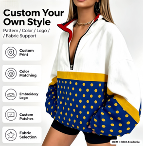 Sudadera Personalizada con Estampado de Bloques de Color por Transferencia Térmica para Mujer, Diseño Retro a Cuadros Blanco y Negro, Cuello Alto, Corte Regular Informal - Product Image 1