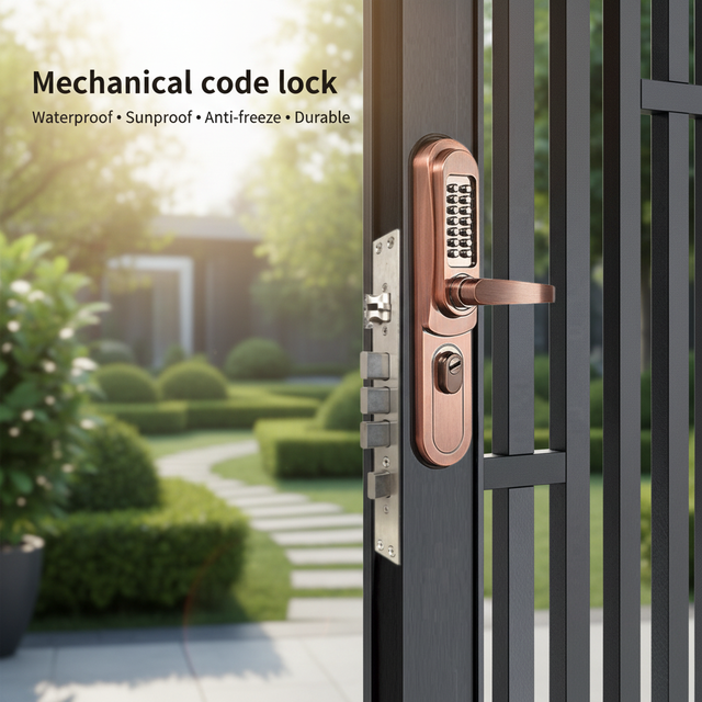 Waterproof High Security Push Button Anti-theft Door Key and Password Lock Polished Quickly Change Code