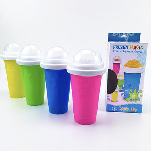 Cấp thực phẩm Silicone đông lạnh ma thuật slushie cup Ice Cream Maker ma thuật nhanh chóng-đông lạnh nước trái cây và Smoothie Silicone slushy làm cup - Product Image 3