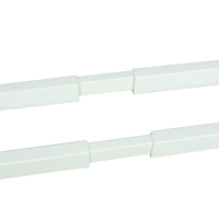Cadre de bureau électrique moderne blanc à double moteur et 3 niveaux, réglable en hauteur, pour poste de travail assis-debout