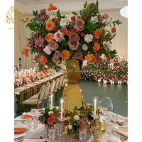 Neuer Edelstahl-Desserttisch Kuchentisch Hochzeitsdekoration Hotel-Dekoration Hoher Goldener Metall-Blumenständer Hochzeits-Tischdekoration
