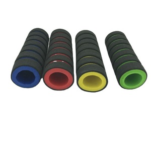 Puños para Manillar de Bicicleta de 22.2mm, Esponjosos y Cómodos, Accesorios para Ciclismo de Montaña, Negros con Anillo Interior Colorido - Product Image 1