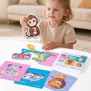 Tarjetas de Papel Educativas para Niños, Tema de Animales en Inglés, Material Didáctico para Jardín de Infancia, Rompecabezas de Papel para la Educación Temprana del Bebé - Product Image 2