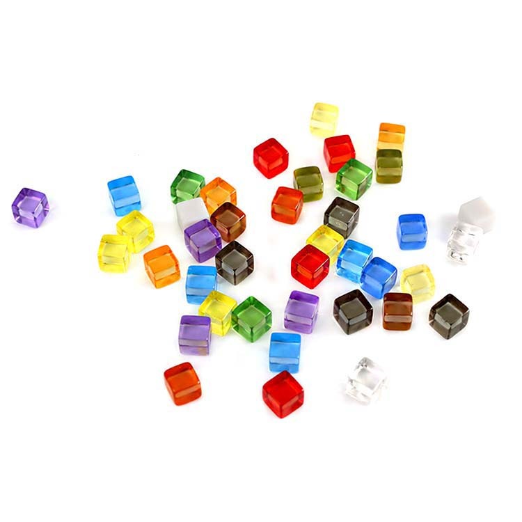 100 pcs. Jeu de dés,Cubes Multicolores 12mm,Petit Jeu de dés circulaires Transparents Qui sont Robustes Et Durables,Peuvent Être Utilisés pour des Jeux De Dés Activités De Fête Thèmes De Casino Etc
