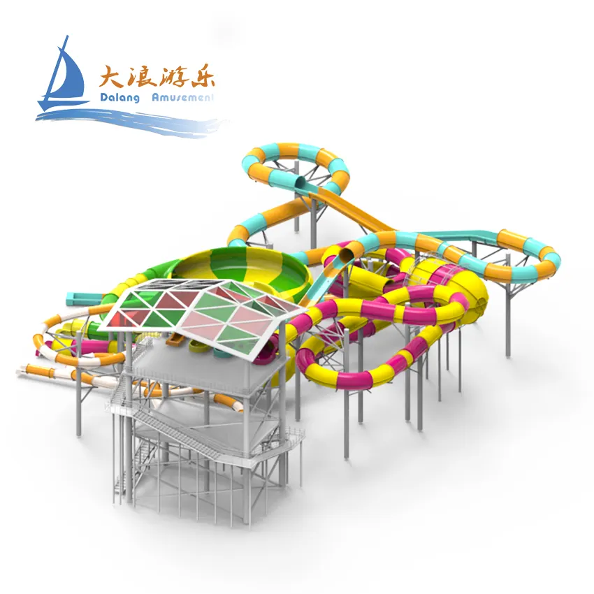 Dalang Aqua Park Equipment Water Adventure Park With Giant Slide Amusement Park Products Water Sports And Entertainment
