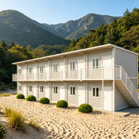 Maison conteneur économique à double étage, modulaire et mobile, avec escalier, utilisable comme appartement et bureau mobile