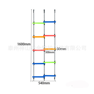 Échelle d'escalade en plastique pour enfants, 5 niveaux, jouet d'entraînement sensoriel pour l'intérieur et l'extérieur, équipement d'exercice d'équilibre - Product Image 2