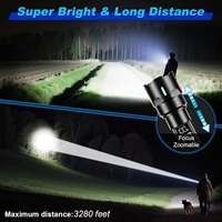 Linterna Recargable Brillante con Múltiples Modos de Iluminación, Diseño que Brilla en la Oscuridad y Clip de Transporte para Senderismo y Emergencias