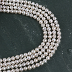 פנינים טבעיות הסיטונאיות 7-8 מ "מ לבן בקרשים פנינים עגולות - Product Image 5