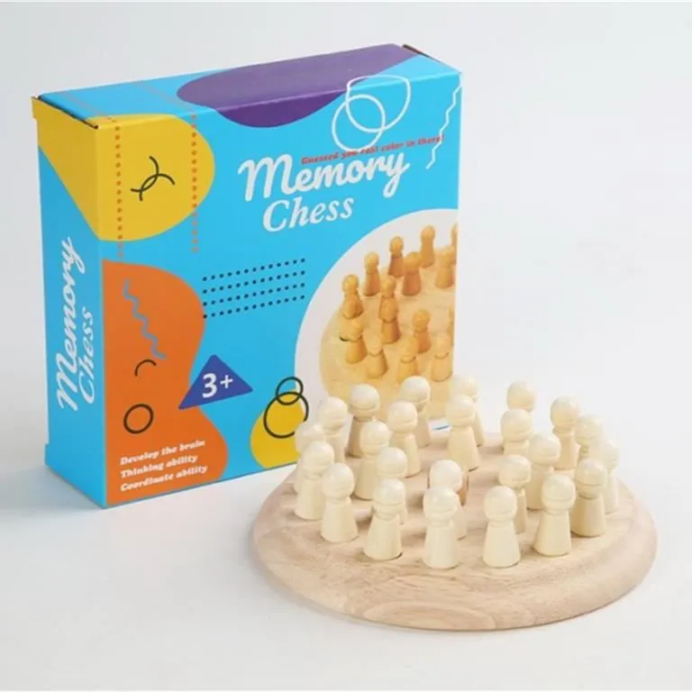 Montessori Đồ chơi giáo dục Bộ nhớ phù hợp với trò chơi gỗ trò chơi cờ vua đồ chơi cho trẻ em 3D Câu Đố giáo dục Quà Tặng
