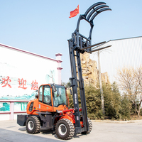 Chariot élévateur diesel tout-terrain 4x4 Hengwang 3,5-7 tonnes à mât bi-étages, fabriqué en Chine, certifié CE EPA, livraison gratuite