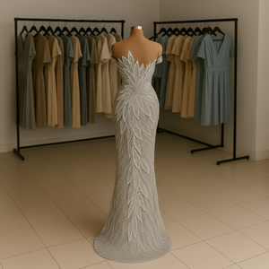 Vestido de novia somalí de lujo para novias de talla grande poliéster transpirable con Guntiino en capas y adornos dorados para un aspecto impresionante - Product Image 1