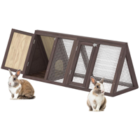 Cage à lapins et poulailler extérieur en forme de A avec enclos pour cailles, fournitures écologiques pour animaux de compagnie, cage à volailles ventilée en fil métallique