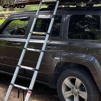 Échelle télescopique pliable en alliage d'aluminium pour pick-up, camping-car, caravane, camping, échelle extensible portable et mobile