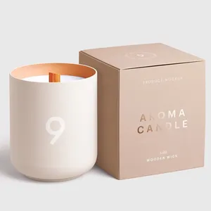 High Quality Custom White Paper Candle Packaging Luxury Boxes With Logo