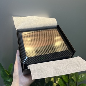 Premium Carbon Fiber <b>Watch</b> Box Rectangle Shape Protective <b>Case</b> with Faux Leather Interior for Men's <b>Watches</b> Storage - Product Image 5