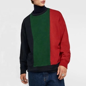 Nouveau design personnalisé <span class=keywords><strong>tendance</strong></span> patchwork couleur hommes pulls à capuche - Product Image 1