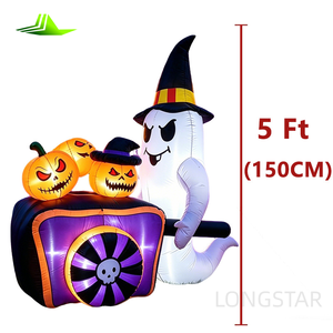 Halloween Ghost Tombstone Pumpkin <b>Cart</b> Customized Design Inflatable Air Model Holiday Party Decoration - Product Image 5