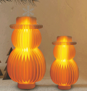 Abat-jour en papier <span class=keywords><strong>origami</strong></span> minimaliste blanc en forme de champignon de bonhomme de neige créatif à succès - Product Image 1