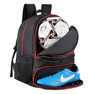 Wholesale Custom Logo Sports <b>Bag</b> for Men Free Sample Newest Design Basketball Backpack Genuine Leather for Dry <b>Wet</b> Football - Product Image 1