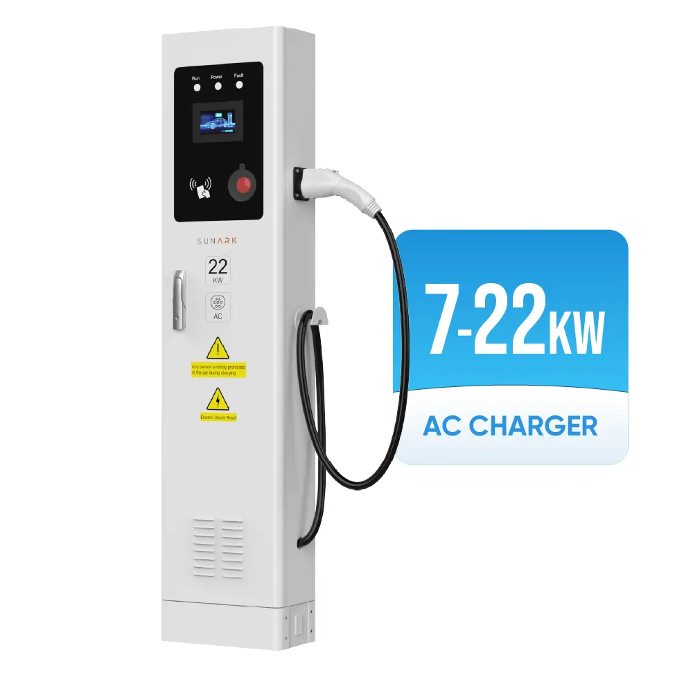 شاحن EV الذكي AC 15kw 16kw 19kw 21kw 22kw اكسسوارات محطات شحن EV