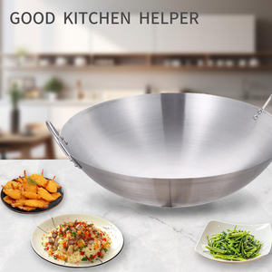 مقلاة تجارية من الفولاذ المقاوم للصدأ YIYIAN ، طباخ غاز تقليدي كبير للمطبخ بمقبض مزدوج - Product Image 3