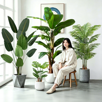 Plantes artificielles en plastique à toucher réaliste, de haute qualité, écologiques, durables, plantes artificielles de jardin, pot en plastique pour la maison