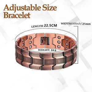 High Quality Red <strong>Copper</strong> <strong>Bracelet</strong> Cross Scripture Black Magnet <strong>Bracelet</strong> Bio Magnetic Health Men's and Women's Fashion Jewelry - Product Image 5