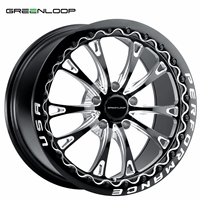 Jantes de course légères forgées noires GREENLOOP 15x8J 15x4 20x10J en aluminium Beadlock Drag 5x4.5 7.9 avec déport de 100mm