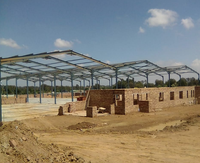 Bâtiment d'entrepôt industriel préfabriqué en acier de Chine, structure en acier Q345/Q355, garantie de plus de 5 ans, résistance au vent de plus de 121 mph