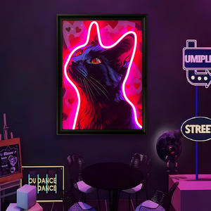 Enseigne néon personnalisée murale pour la décoration des murs de bars et de bâtiments, avec <span class=keywords><strong>transformateur</strong></span> et télécommande, lumières LED, art néon moderne - Product Image 1