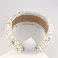 5.5cm grande petite perle cristal strass bandeau en plastique pour femmes accessoires de mariage