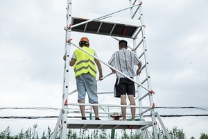 3.4 מ 'סולמות שילוב אלומיניום מודרני עבור אתרי בנייה ועצי גיזום סולם מתקפל עמיד עם בידוד - Product Image 6