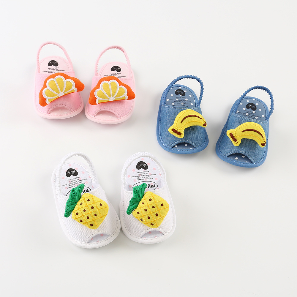 Summer Infant Baby Girls Sandals Cute Toddler Shoes Big Eyes Fruits Princess Casual Single Shoes Baby Girls Shoes