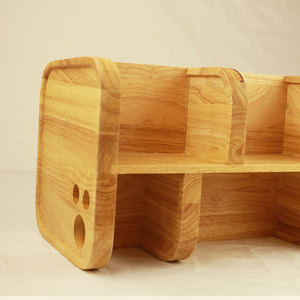 Solid Wood Cosmetic Storage <b>Box</b> 2 Tier Desktop Organizer For Jewelry And <b>Makeup</b> Display Rack - Product Image 1