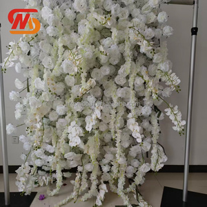 Nouvelle Arrivée Décoration Suspendue au Plafond Rose Artificielle Blanche Glycine pour Mariage - Product Image 1