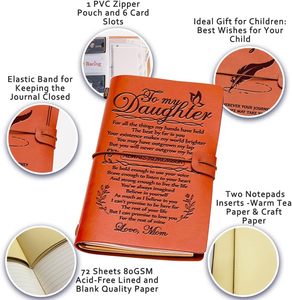 Diario in Pelle da Regalare alla Figlia, da Mamma, Quaderno Ricaricabile, Regalo di Natale o Compleanno - Product Image 2