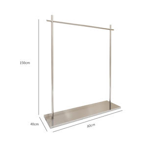 נטו אדום מותאם אישית נירוסטה רצפה hanger נשים בגדים חנות תצוגת מתלה מכירת בגדים מדף nakajima - Product Image 6