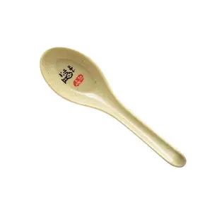 Color melamine porcelain with hook tail spoon anti-fall Commercial thick spoon restaurant hotel plastic