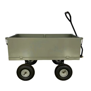 Thép có thể tháo rời xe đẩy tay với xử lý làm vườn phẳng giỏ hàng Dump giỏ hàng - Product Image 3