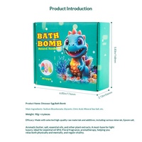 TK – Lot de 6 œufs de dinosaure à dissoudre pour le bain, avec jouet caché, ensemble d'aromathérapie, contrôle du sébum, exfoliant et nettoyant, emballés individuellement
