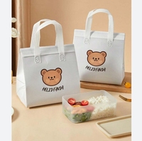 Petit sac isotherme à emporter pour la livraison de repas, sac de livraison alimentaire portable jetable en non-tissé, sac isotherme non tissé