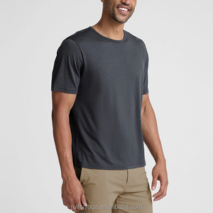 Tùy Chỉnh Nhanh Chóng Khô Mỏng Phù Hợp Với Trống Phòng Tập Thể Dục Tập Thể Dục Tập Thể Dục Người Đàn Ông Thể Thao Áo Thun Ngắn Tay Áo Đồng Bằng T Áo Sơ Mi Crew Cổ Merino Len T-Shirts - Product Image 3
