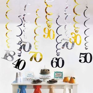 Décorations suspendues en spirale en plastique pour fête d'anniversaire, Nouvel An chinois, Halloween, ornements numériques pour adolescents - Product Image 2