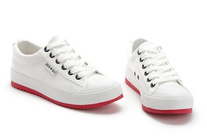 Zapatos deportivos informales de cuero genuino para mujer, zapatillas de suela de PVC de lona transpirable, zapatos de entrenamiento <span class=keywords><strong>Lassig</strong></span> Atmungsaktiv Freizeitschuhe - Product Image 5