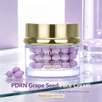 Crème Visage PDRN aux Pépins de Raisin Marque Privée OEM ODM Personnalisée, Crème Capsule de Collagène Éclaircissante Anti-Âge, Crème Gel Perle