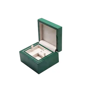 piano green color luxury wooden jewelry box with tray