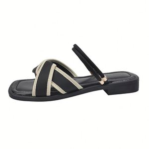 Summer Versatile Roman slippers Women French fairy Style <b>Flat</b> Temperament Dress Matching All Match Casual <b>Sandals</b> - Product Image 3