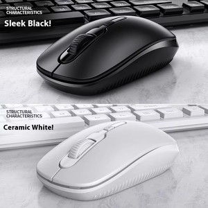 LVKIDRON Clavier multimédia silencieux 2.4G Récepteur 10m Connexion stable Clavier sans fil Souris Combos AA Batterie pour ordinateur portable - Product Image 4